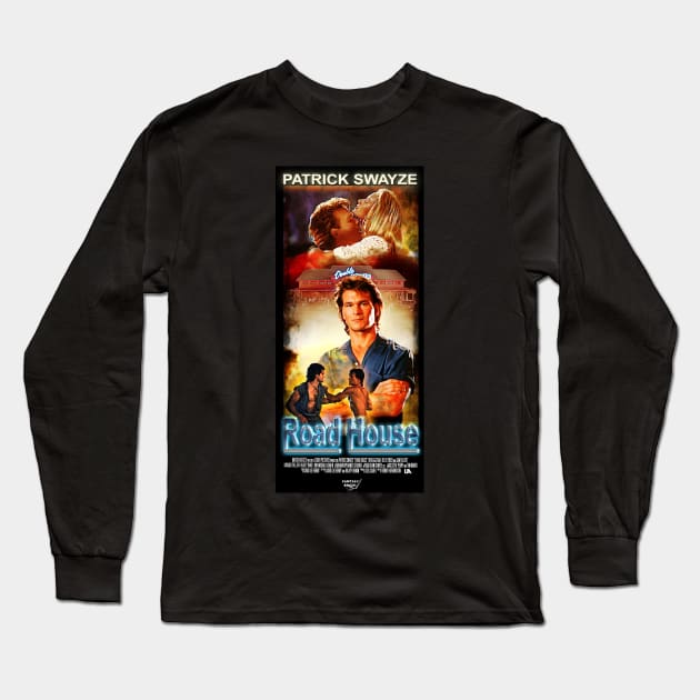 Patrick Swayze Long Sleeve T-Shirt by Fantasy Brush Designs